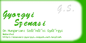 gyorgyi szenasi business card